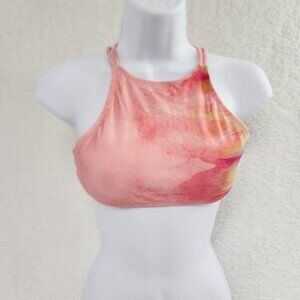 Altered State Bikini Top Swim Watercolor Pink Women's Small